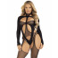 Бодистокинг Leg Avenue Bodystocking with cutout teddy Black One Size - [Фото 3]