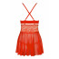 Бэби-долл Obsessive 838-BAB-3 babydoll & thong red L/XL - [Фото 4]