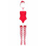 Боди Obsessive Kissmas teddy red S/M - [Фото 3]
