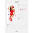 Боди Obsessive Kissmas teddy red L/XL - [Фото 5]
