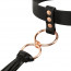 Ошейник с флоггером Rosy Gold - Collar with Flogger - Black - [Фото 6]