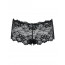(SALE) Кружевные трусики-шортики Obsessive Idillia shorties black L/XL - [Фото 4]