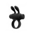 Эрекционное виброкольцо S Pleasures Premium Rabbit Ring, черное, со съемной вибропулей и ушками - [Фото 1]
