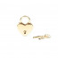 Замочек Liebe Seele Heart Shape Padlock Gold (2 шт) - [Фото 1]