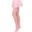 Чулки-сетка Leg Avenue Nylon Fishnet Thigh Highs One size, Pink, мелкая сетка - [Фото 3]