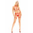 Портупея с чокером и гартеры Leg Avenue 2PC Vegan Leather Nurse Harness Teddy and Headband Red S - [Фото 4]