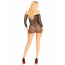 Платье-сетка с сердечками Leg Avenue Heart net mini dress Black, завязки, открытые плечи, One Size - [Фото 5]