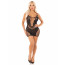Платье Leg Avenue Lace and Net Mini Dress with Dual Strap One Size, Black - [Фото 5]