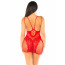 Платье Leg Avenue Lace and Net Mini Dress with Dual Strap One Size, Red - [Фото 2]