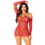 Платье Leg Avenue Seamless Off The Shoulder Mini Dress One Size, Red - [Фото 1]