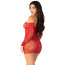 Платье Leg Avenue Seamless Off The Shoulder Mini Dress One Size, Red - [Фото 4]