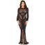Платье Leg Avenue Lace and Net Bodycon Gown One Size, Black - [Фото 2]