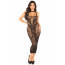 Платье Leg Avenue Rhinestone Lace and Net Bodycon Dress One Size, Black - [Фото 2]