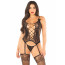 Комплект Leg Avenue Cami Garter with Stockings and String One Size, Black - [Фото 1]