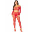 Комплект Leg Avenue Off The Shoulder Top and Footless Tights One Size, Red - [Фото 5]