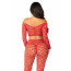 Комплект Leg Avenue Off The Shoulder Top and Footless Tights One Size, Red - [Фото 3]