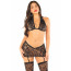 Комплект Leg Avenue Bra Top, Garter Skirt and Stockings One Size, Black - [Фото 1]