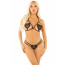 Комплект Leg Avenue Open Cup Bra and Pearl String One Size, Black - [Фото 1]