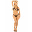 Комплект Leg Avenue Open Cup Bra and Pearl String One Size, Black - [Фото 4]