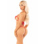 Комплект Leg Avenue Open Cup Bra and Pearl String One Size, Red - [Фото 3]