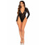 Боди Leg Avenue Rhinestone Lace Deep-V Bodysuit One Size, Black - [Фото 4]