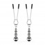 Зажимы для сосков Bedroom Fantasies: Nipple Clamps with Beaded Chain - Silver - [Фото 3]