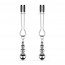 Зажимы для сосков Bedroom Fantasies: Nipple Clamps with Beaded Chain - Silver - [Фото 1]
