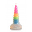 Фэнтезийный фаллоимитатор Creature Cocks Luminescent Rainbow Silicone Dildo - [Фото 1]
