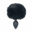 Анальная пробка с хвостом Punishment - Bunny Tail Silicone Anal Plug - Black - [Фото 1]