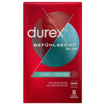 Презервативи - Durex Gef??hlsecht Slim Fit 8