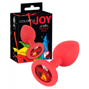 Анальний затор - Joy Jewel Red Plug Small