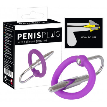 Ерекційне кільце - Penis Plug+Silicone Glans Ring Dilator