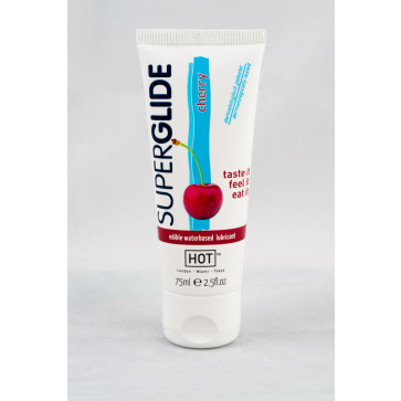 Оральне мастило - HOT Superglide Edible Lubricant Waterbased - CHERRY, 75мл