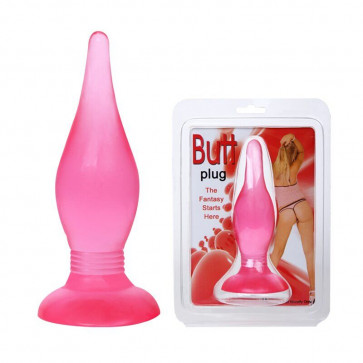 Анальна пробка на присосці Butt plug, BI-017006 Pink