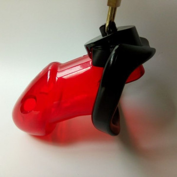 Пояс вірності Rikers Locking Chastity Device Red