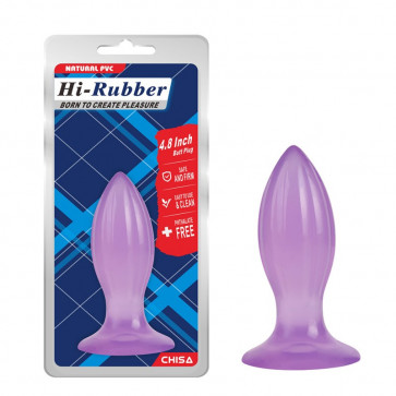 Фіолетовий анальний затор на присосці Butt Plug 4.8