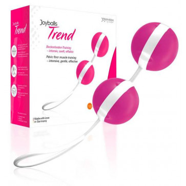 Вагінальні кульки - Joyballs Trend, рожевий/білий