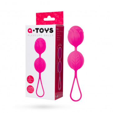 Вагінальні кульки - A-Toys, силікон, рожевий, Ø 3,5 см