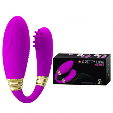 Вібратор - Pretty Love Squirm Stimulator Pink-Gold