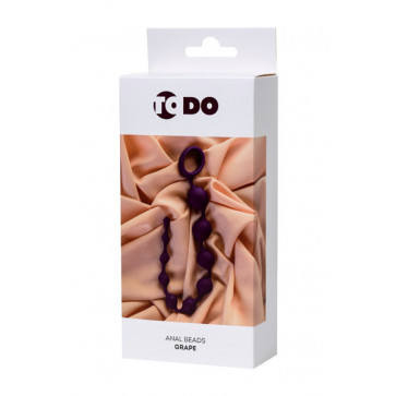 Анальний ланцюжок ToDo By Toyfa Grape, силікон, фіолетовий, 35 см, ø 2,7 см
