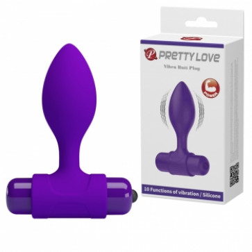 Анальний затор - Pretty Love Vibra Butt Plug Purple