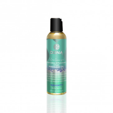 Масажне масло DONA Massage Oil NAUGHTY - SINFUL SPRING (110 мл) з феромонами та афродизіаками