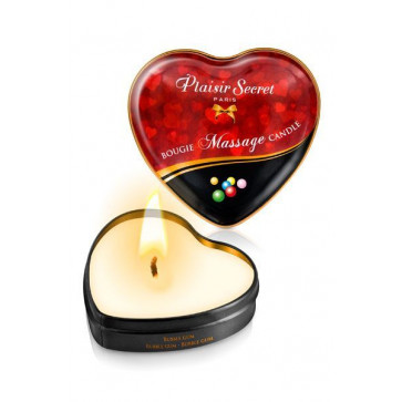 Масажна свічка серця Plaisirs Secrets Bubble Gum (35 мл)
