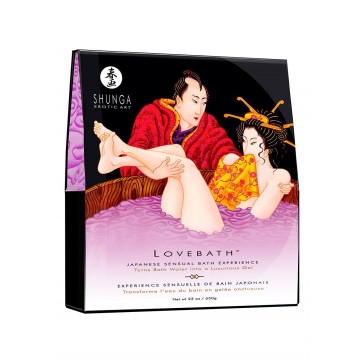 Гель для ванни Shunga LOVEBATH - Sensual Lotus 650гр, робить воду ароматним желе зі SPA ефектом