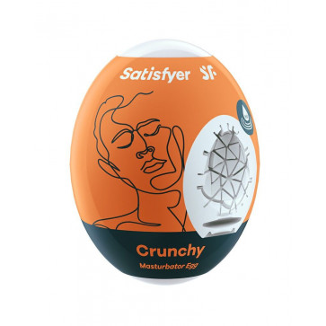Самозмащувальний мастурбатор-яйце Satisfyer Egg Crunchy, одноразовий, не вимагає мастила