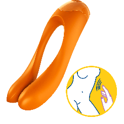 Вібратор на палець Satisfyer Candy Cane колір: оранжевий Satisfyer (Німеччина)