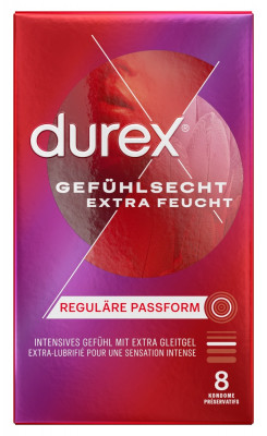Презервативи - Durex Gef??hl.extra lubr. 8pc
