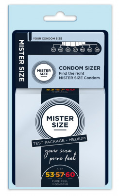 Тестовий набір презервативів - Mister Size Tester Kit Medium, 3 шт.