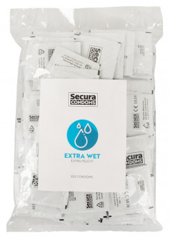Презервативи - Secura Extra Wet, 100 шт.