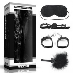 Набір БДСМ - Deluxe Bondage Kit (маска, кляп, наручники, пір'їнка)